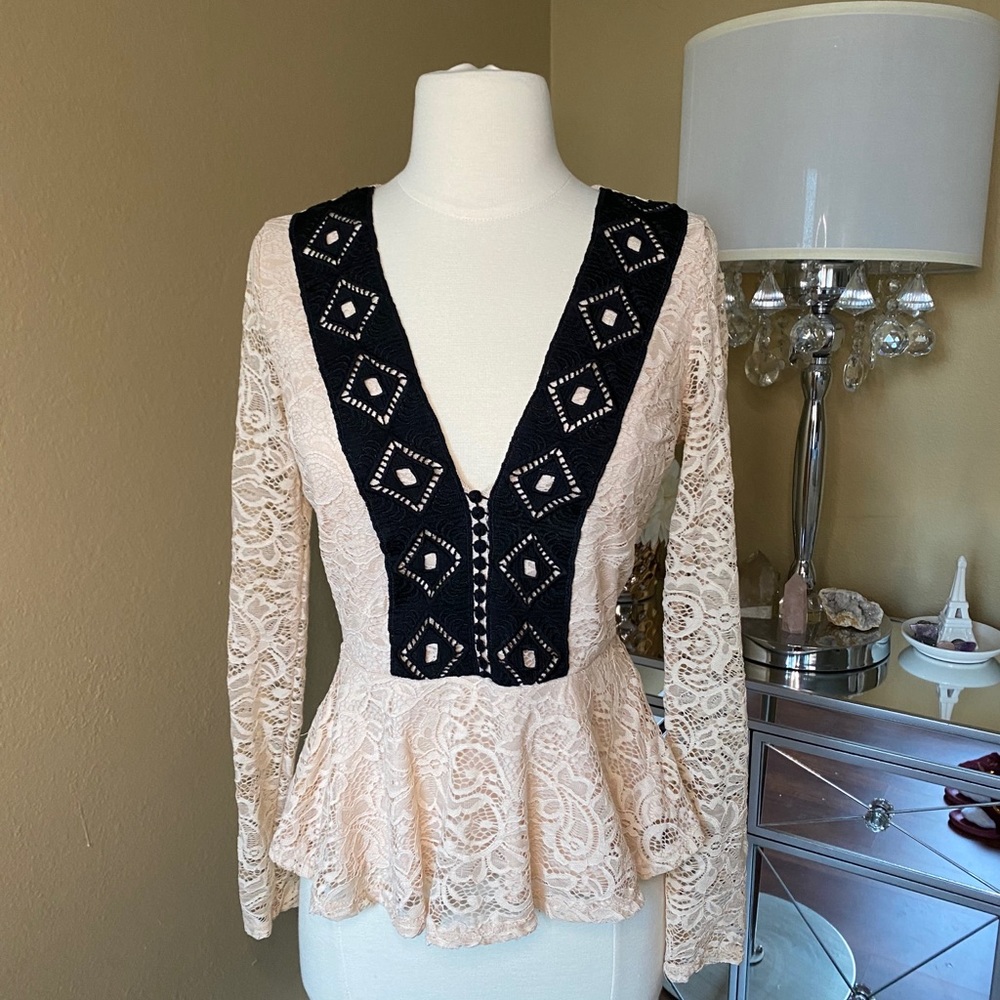 Peplum Lace Blouse
